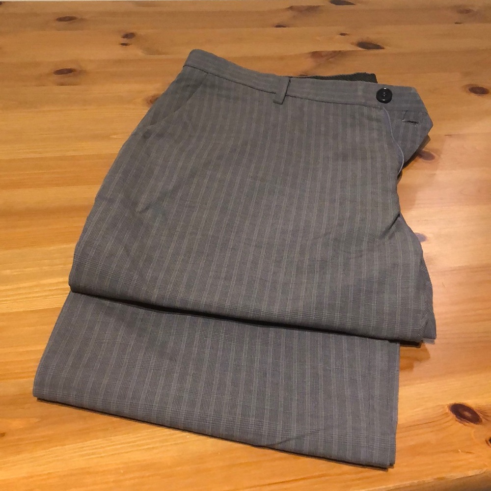 Gray pinstripe chinos